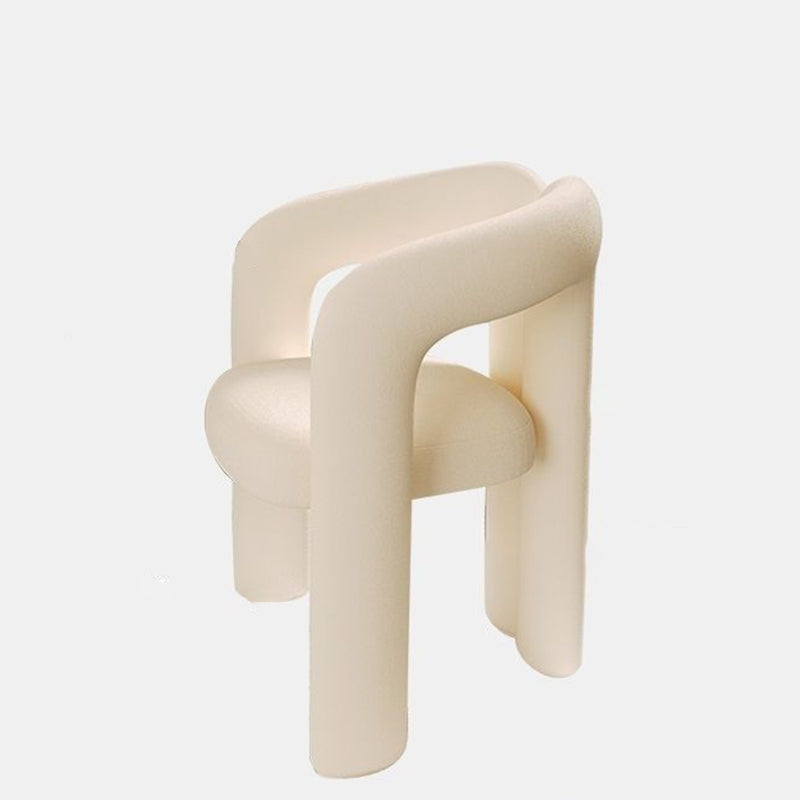 Contemporary Curved Velvet Vanity Stool