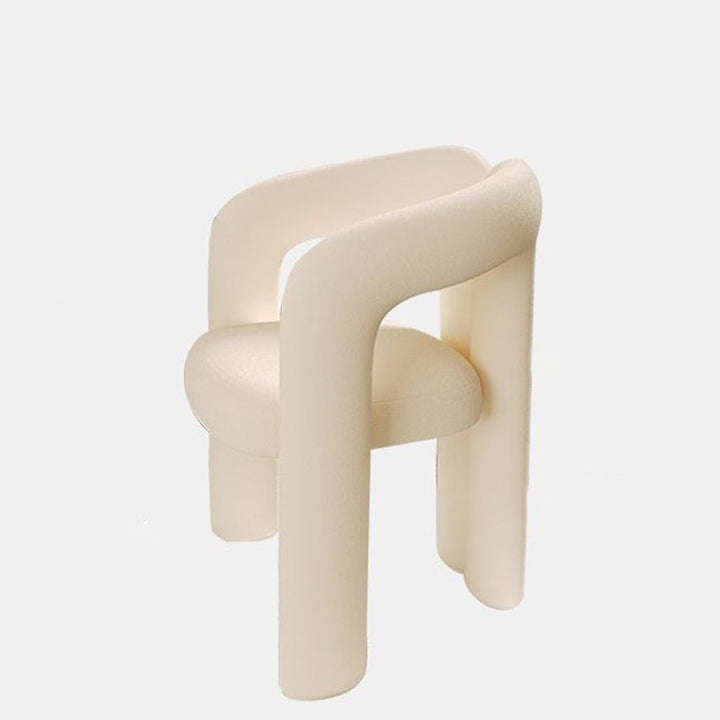 Contemporary Curved Velvet Vanity Stool