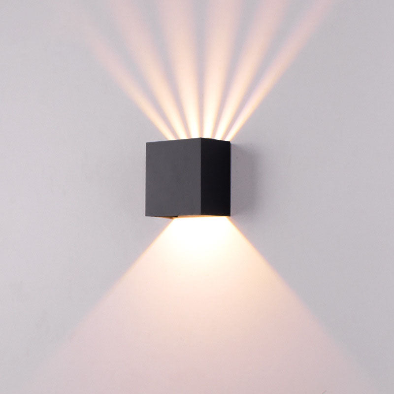 Modern Square Aluminum Waterproof LED Wall Sconce