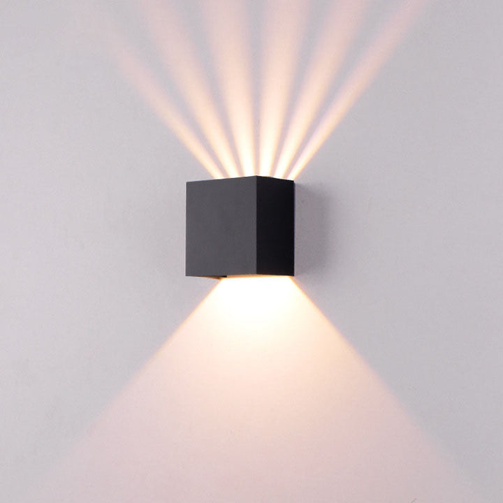 Modern Square Aluminum Waterproof LED Wall Sconce
