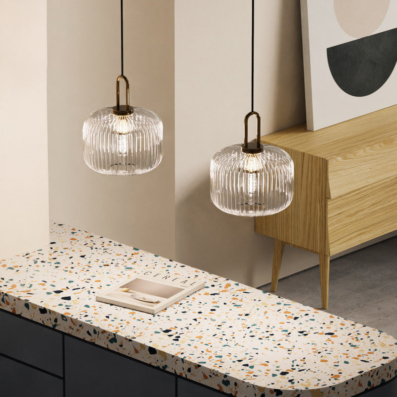 Contemporary Round Stainless Steel Pendant Light