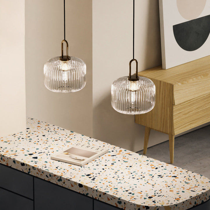 Contemporary Round Stainless Steel Pendant Light