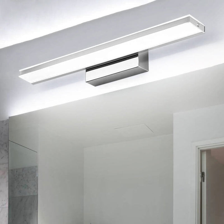 Minimalist Rectangular Stainless Steel LED Vanity Light