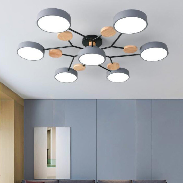 Nordic Molecule LED Semi-Flush Ceiling Light