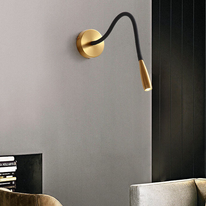 Simple Brass LED Reading Wall Light