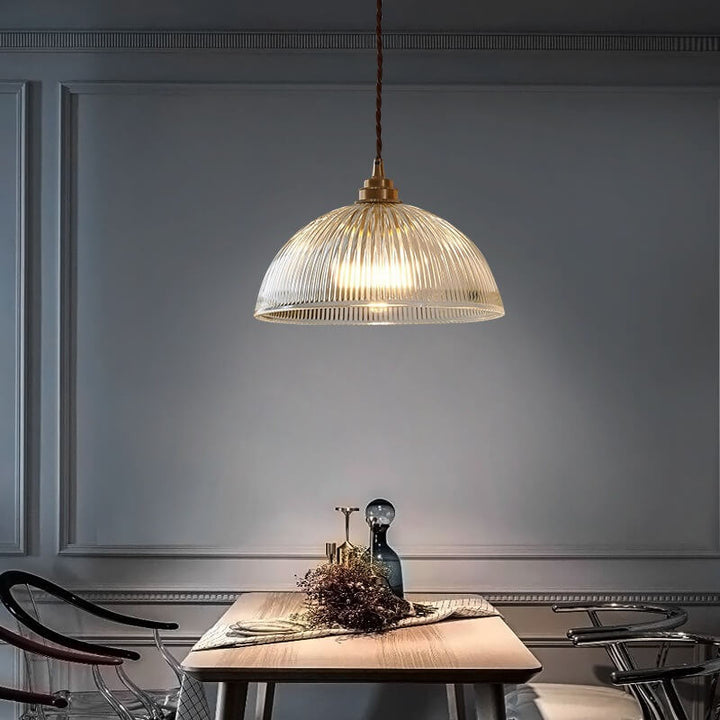 Minimalist Dome Brass Pendant Light