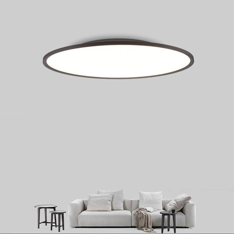 Minimalist Round Aluminum LED Flush Mount Ceiling Light 2