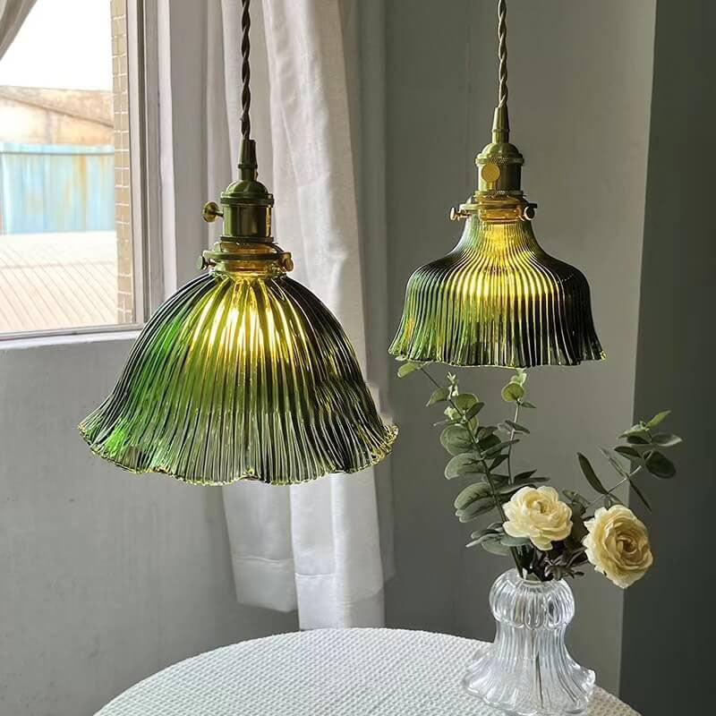 Minimalist Flower Walnut Pendant Light