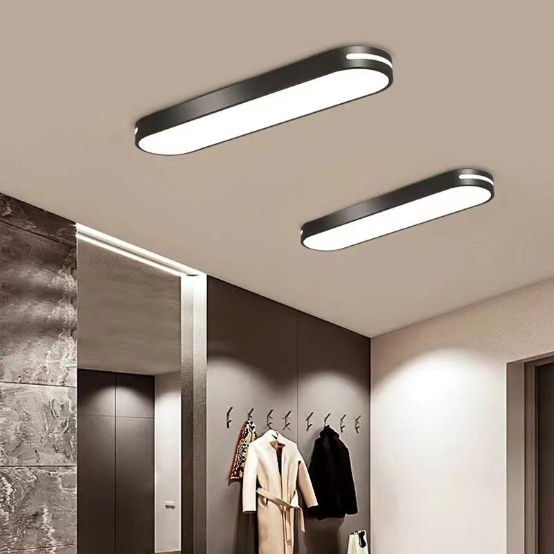 Elliptical Minimalist Acrylic LED Flush Mount Ceiling Light