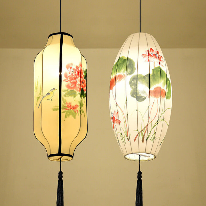 Lantern Fabric Pendant Light