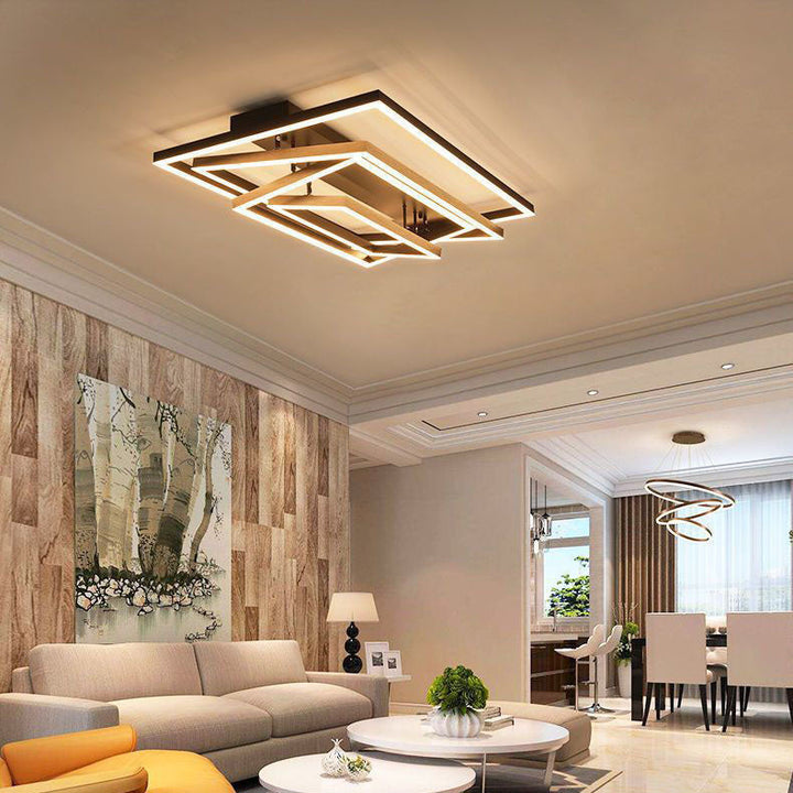 Finish Minimalist Rectangular LED Flush Mount Ceiling Light