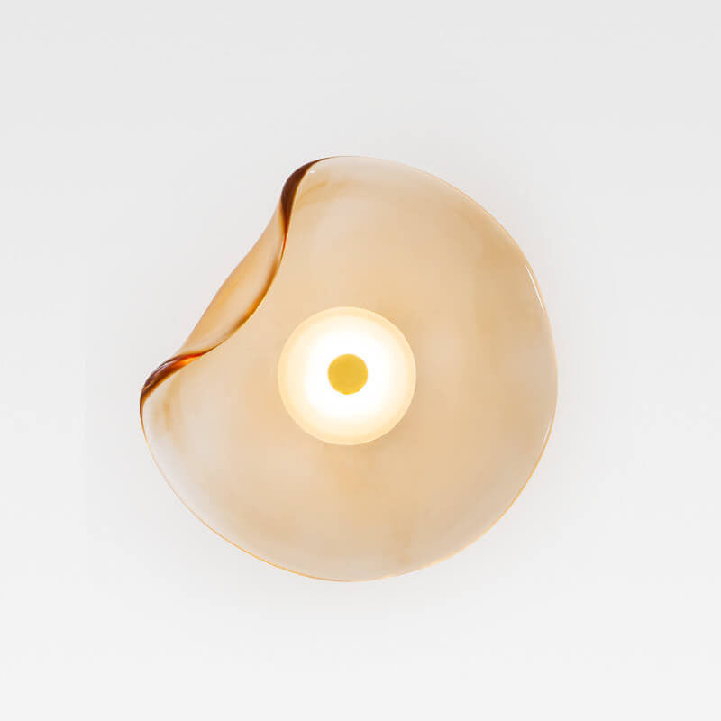 Minimalist Round Glass LED Wall Sconce