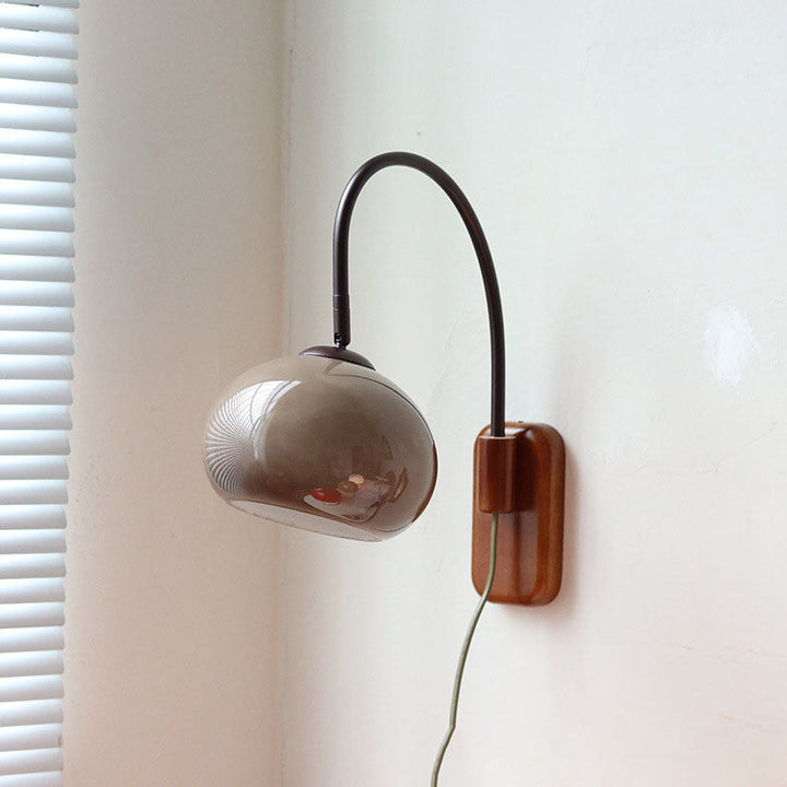 European Solid Wood Wall Sconce