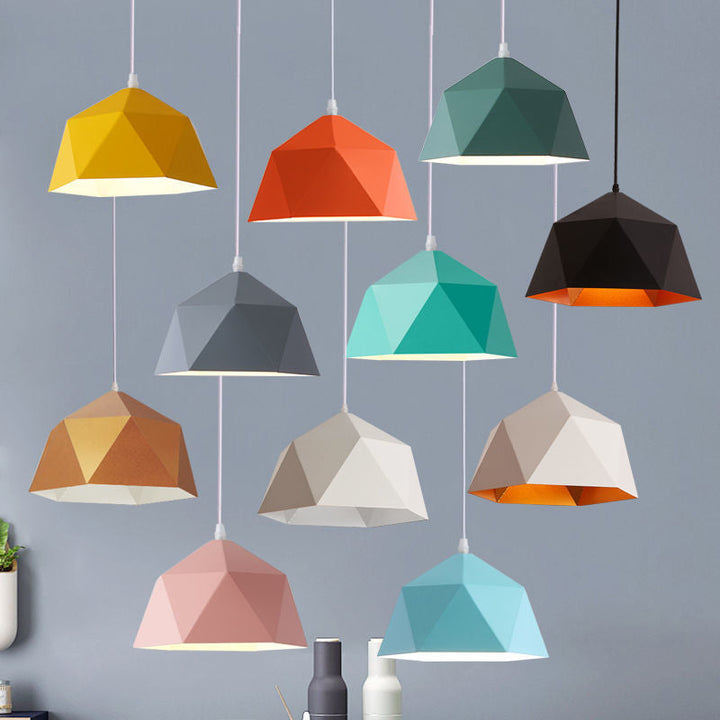 Modern Geometric Iron Pendant Light