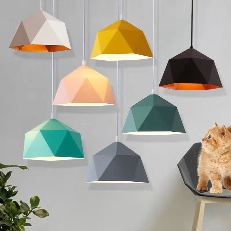 Modern Geometric Iron Pendant Light