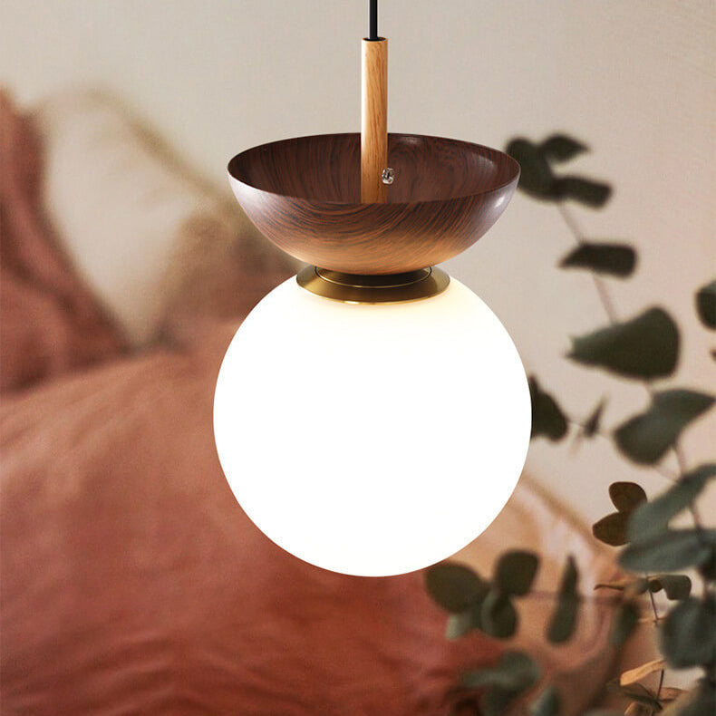 Minimalist Glass Semi-Flush Ceiling Light