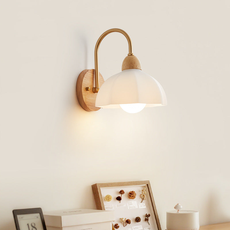 Contemporary Flower Ceramic Wall Sconce