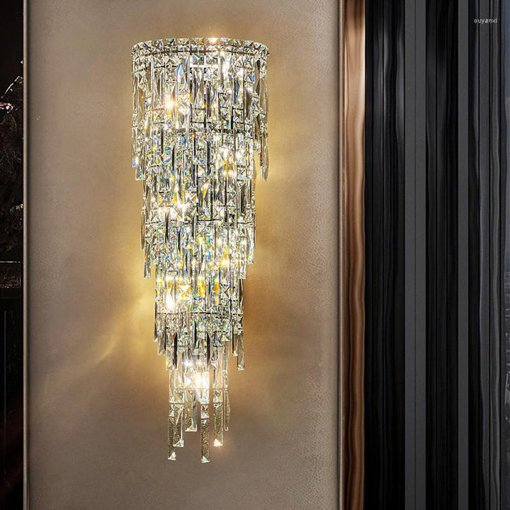 Contemporary Crystal Wall Sconce