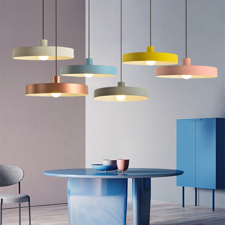Minimalist Disc Aluminum Pendant Light