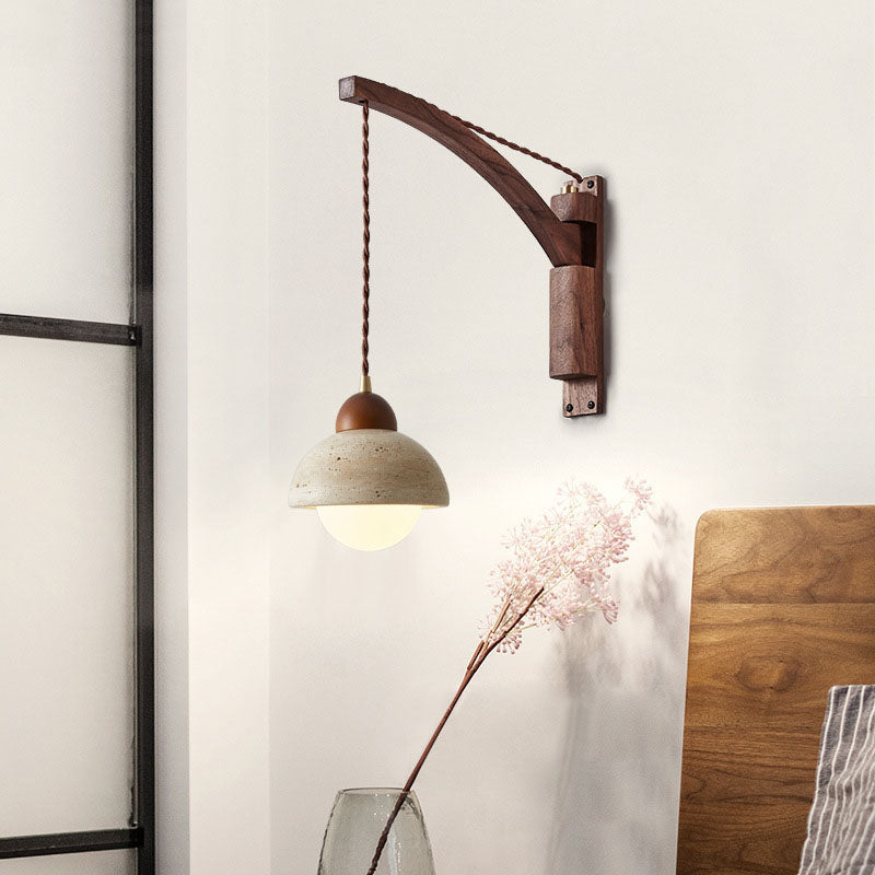 Wabi-Sabi Solid Wood Wall Sconce