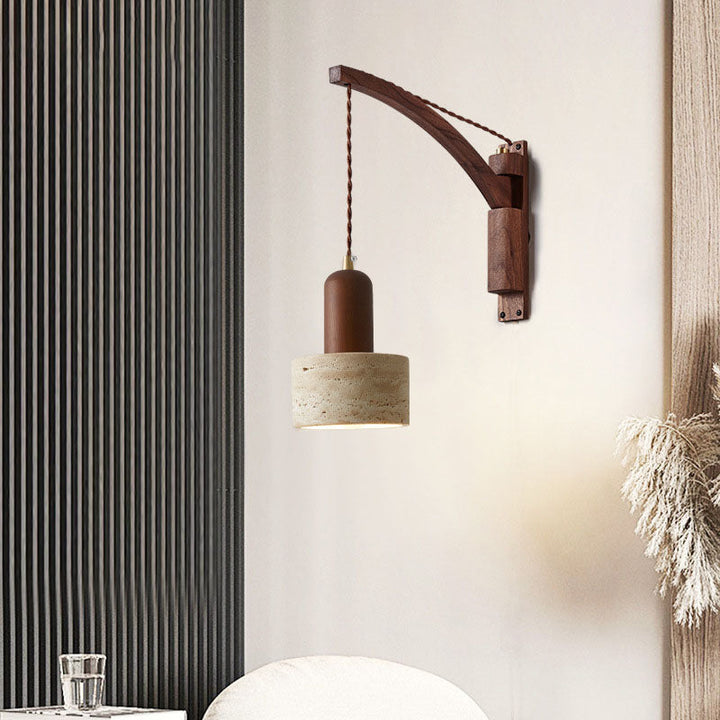 Wabi-Sabi Solid Wood Wall Sconce