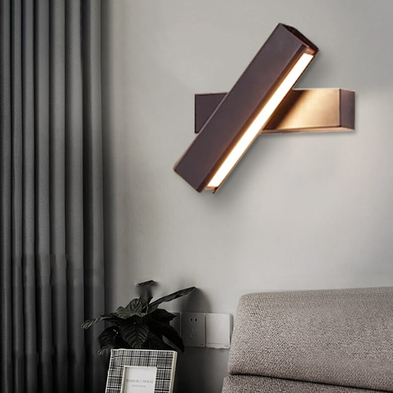 Minimalist Rectangular Aluminum Rotatable LED Wall Sconce