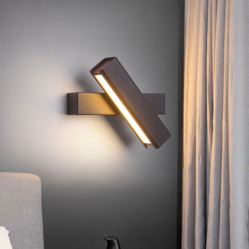 Minimalist Rectangular Aluminum Rotatable LED Wall Sconce