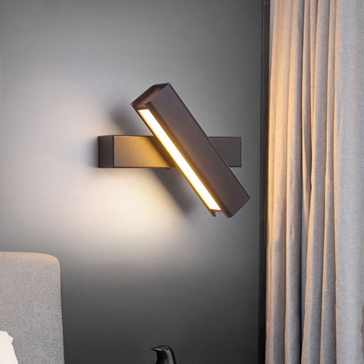 Minimalist Rectangular Aluminum Rotatable LED Wall Sconce