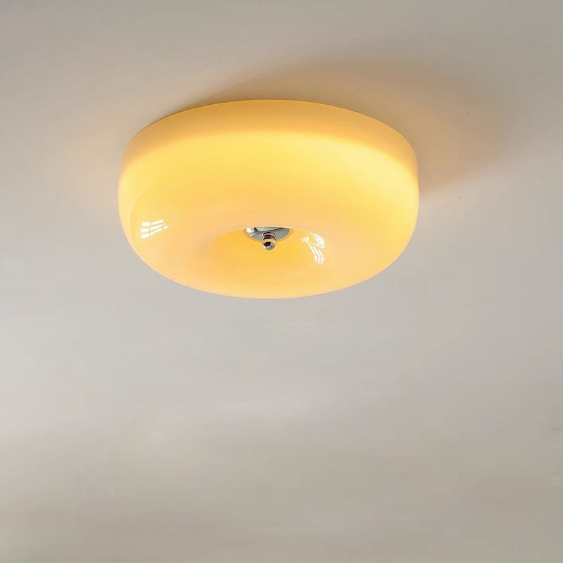 Contemporary Glass LED Flush Mount Ceiling Light