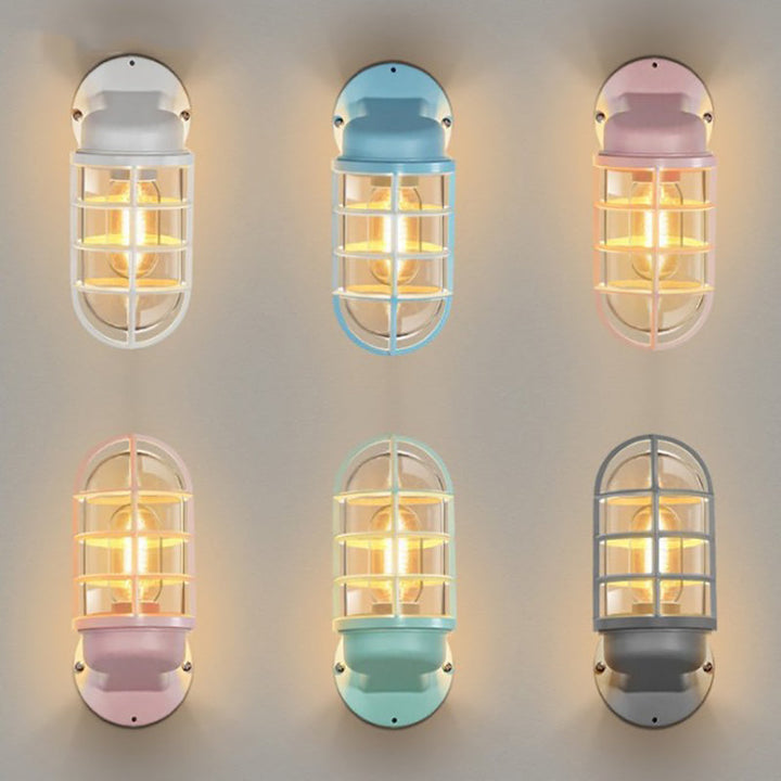 Contemporary Round Aluminum Waterproof Wall Sconce