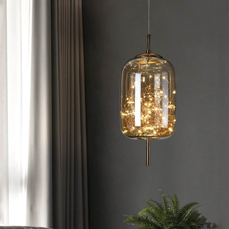 Nordic Cylinder Glass Pendant Light