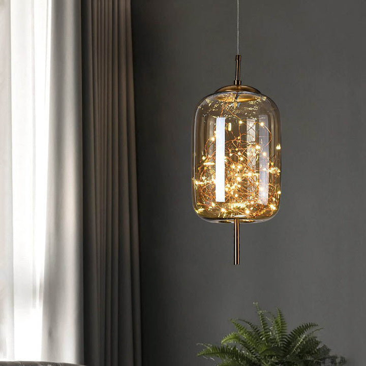 Nordic Cylinder Glass Pendant Light