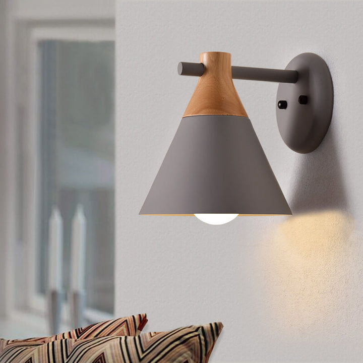 Nordic Solid Wood Wall Sconce