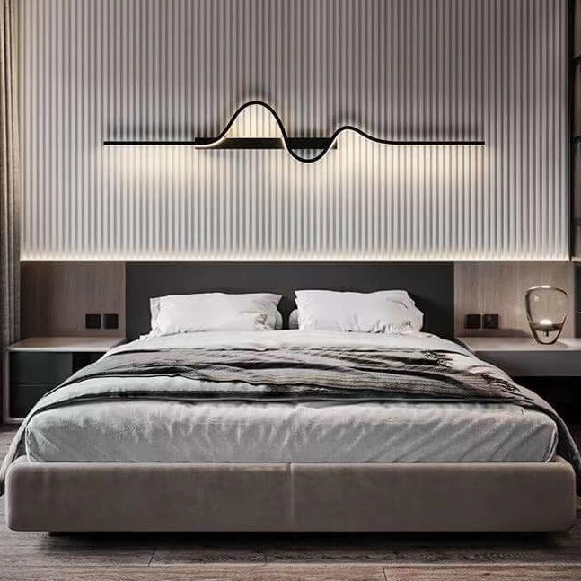 Minimalist Wave Aluminum LED Wall Sconce