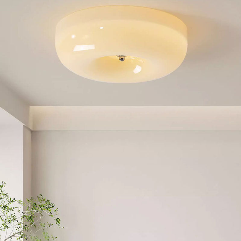 Contemporary Glass LED Flush Mount Ceiling Light
