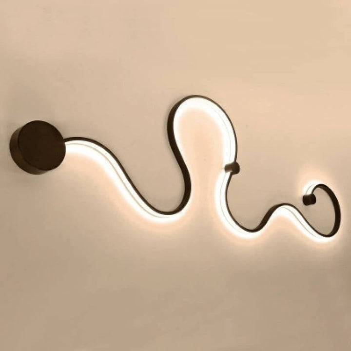 Modern Curved Aluminum LED Wall Sconce