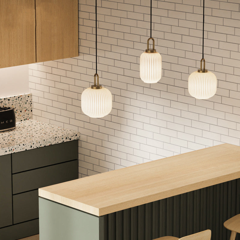Contemporary Round Stainless Steel Pendant Light