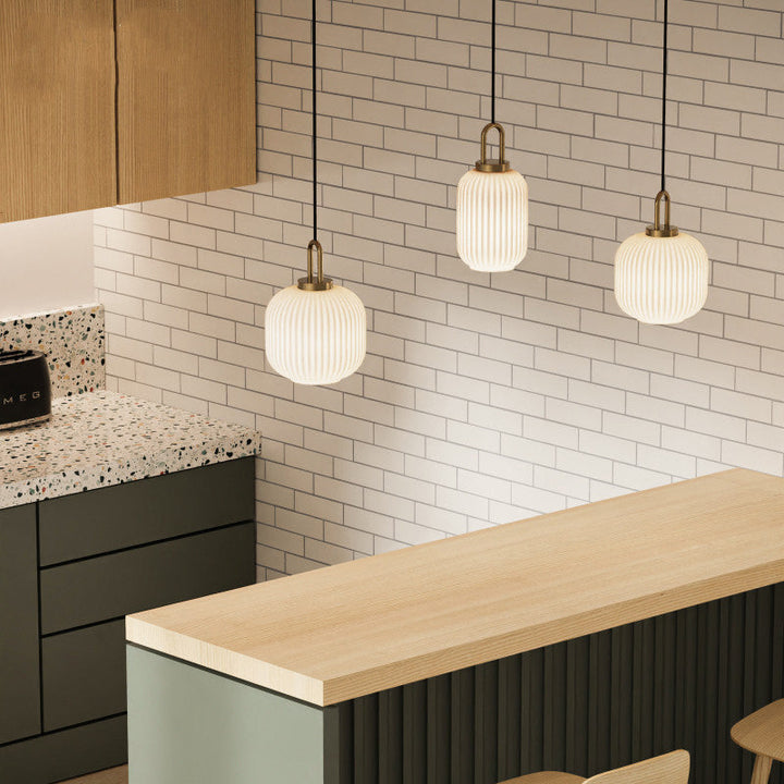 Contemporary Round Stainless Steel Pendant Light