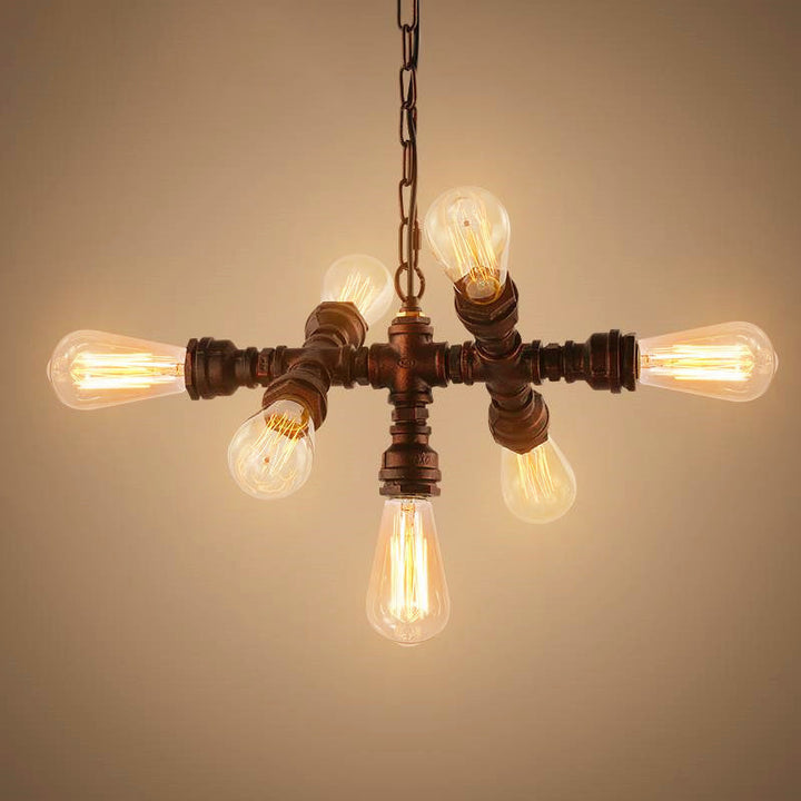Industrial Iron 7-Light Chandelier