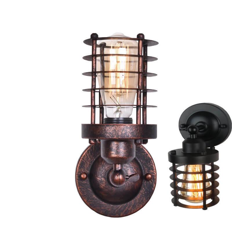 Northern Industrial Wrought Iron Wall Sconce