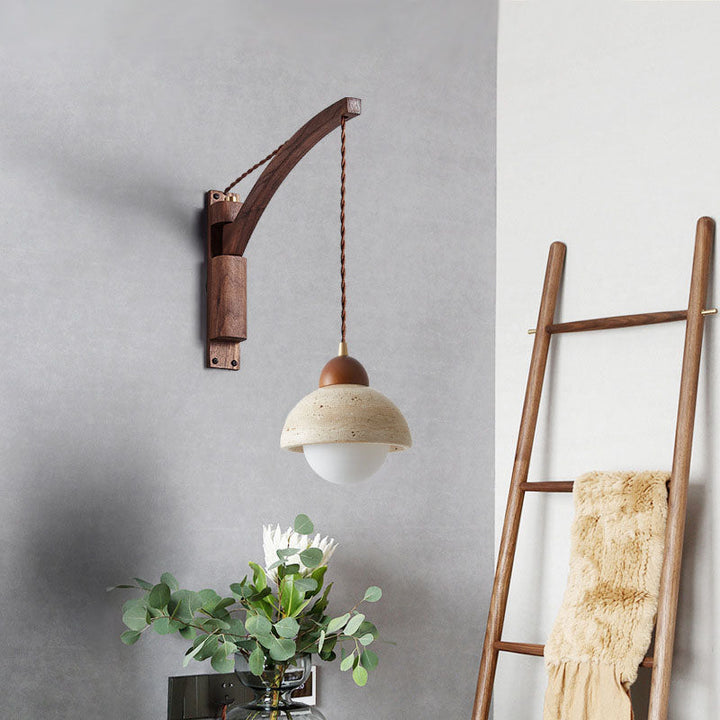 Wabi-Sabi Solid Wood Wall Sconce