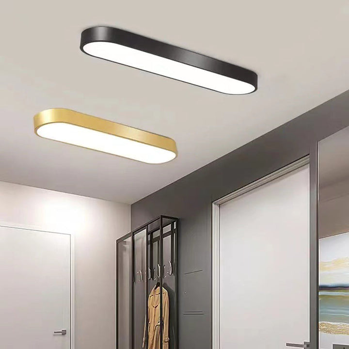 Elliptical Minimalist Acrylic LED Flush Mount Ceiling Light