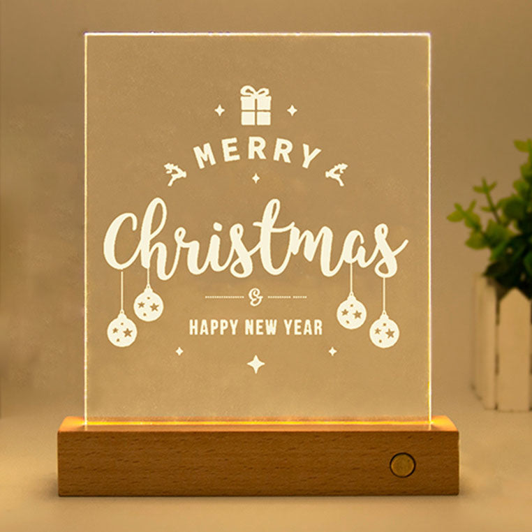 Acrylic Plate LED Table Lamp - 15 Designs
