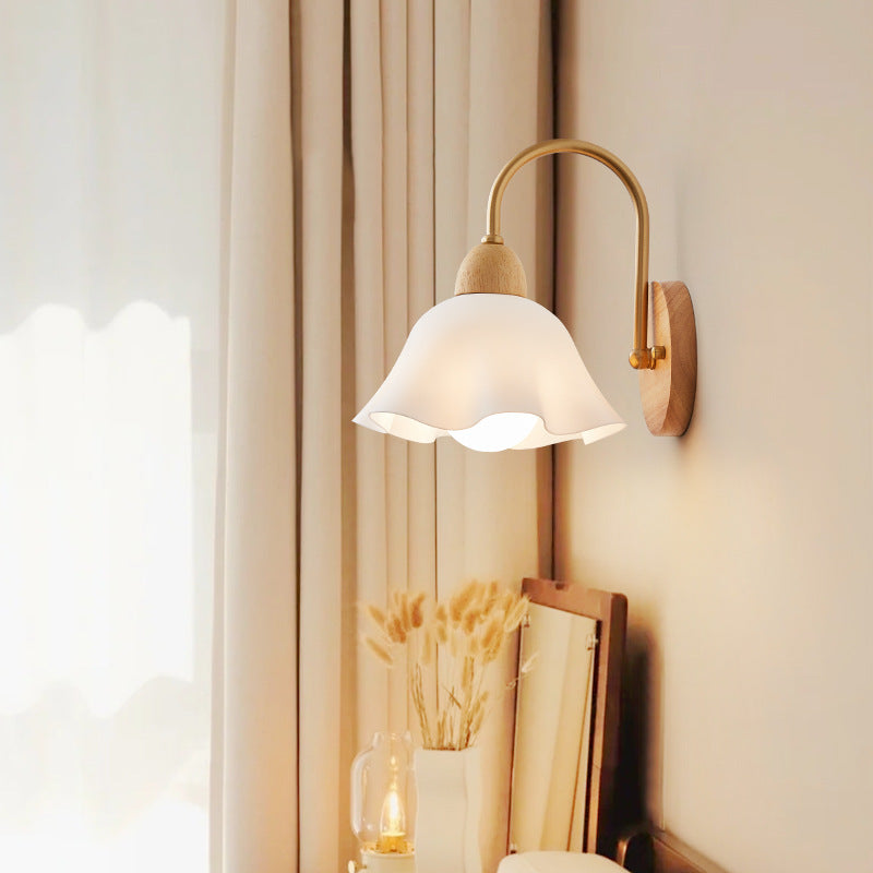 Contemporary Flower Ceramic Wall Sconce
