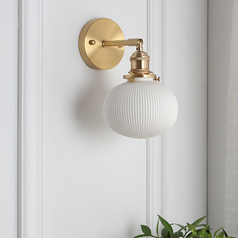 Minimalist Cylinder Brass Wall Sconce