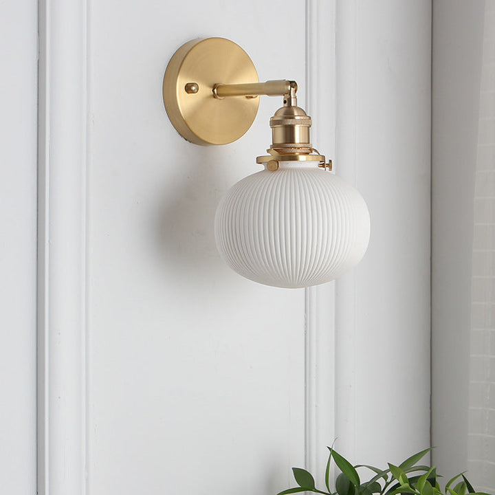 Minimalist Cylinder Brass Wall Sconce