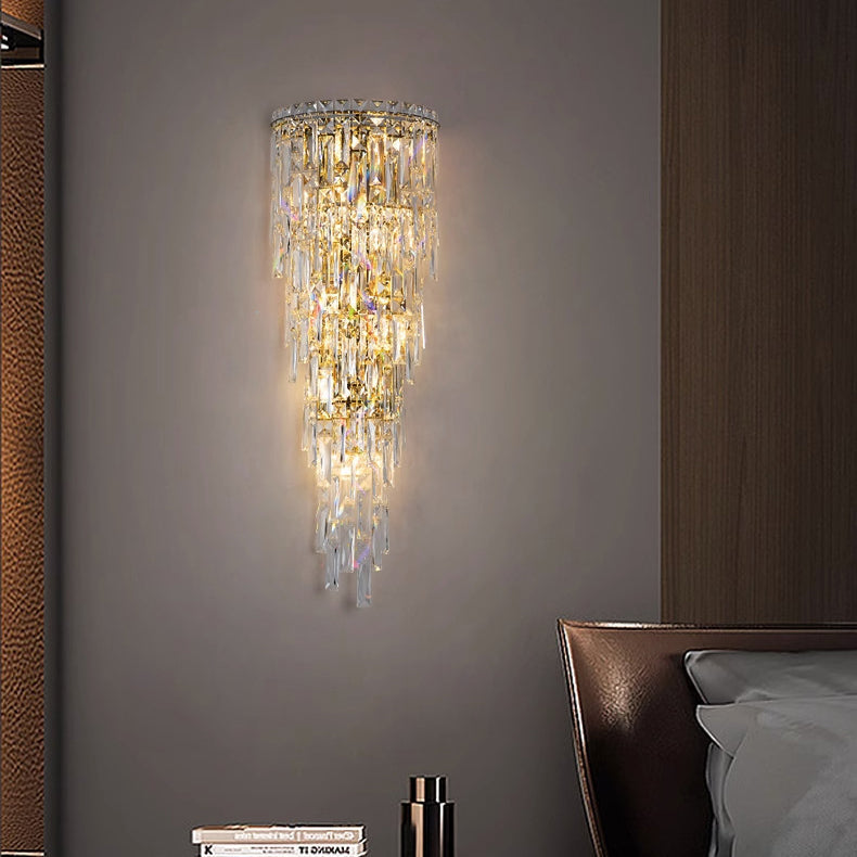 Contemporary Crystal Wall Sconce