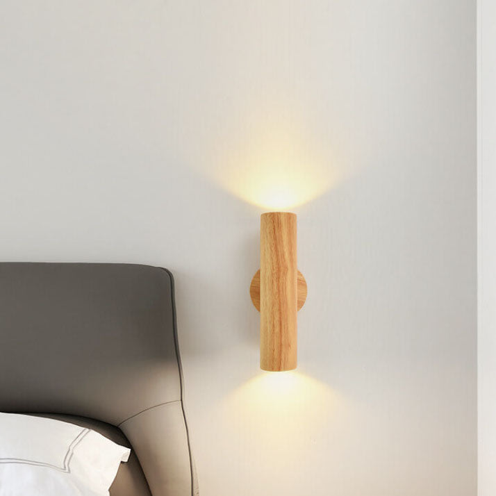 Modern Solid Wood LED Wall Sconce