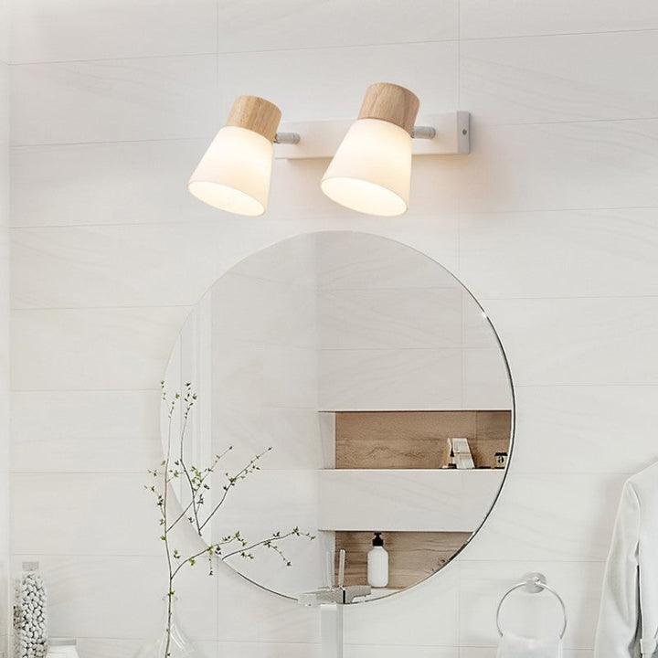 Minimalist Glass 2-Light Vanity Light