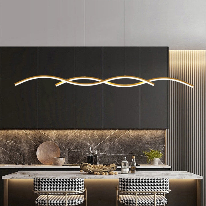 Minimalist Wave LED Chandelier